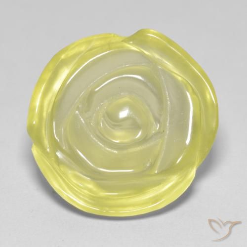 17.18ct Natural Amarillo laguna Cuarzo, Corte Flor, Transparente