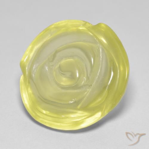 Cuarzo Amarillo laguna natural de 17.18 ct, Corte Flor, Transparente
