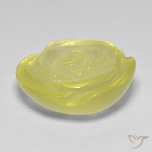 Cuarzo Amarillo laguna natural de 17.18 ct, Corte Flor, Transparente