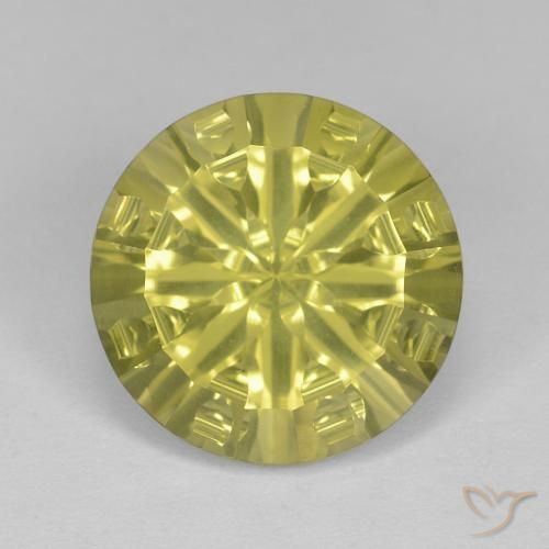 5.41ct Natural Amarillo medio Cuarzo, Redondo, VVS