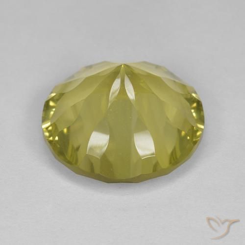 Cuarzo Amarillo medio natural de 5.41 ct, Redondo, VVS