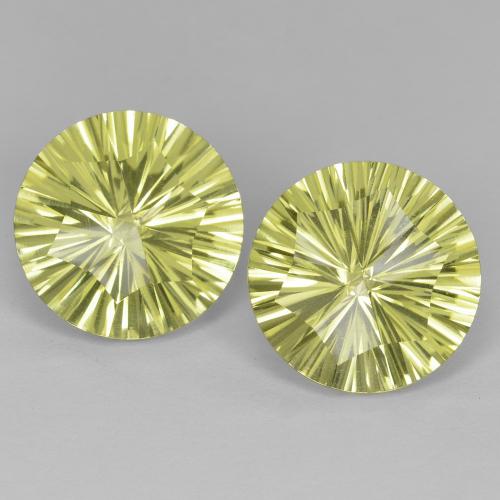 Gemas de cuarzo amarillo natural de 10,03 ct, corte redondo, VVS-VS