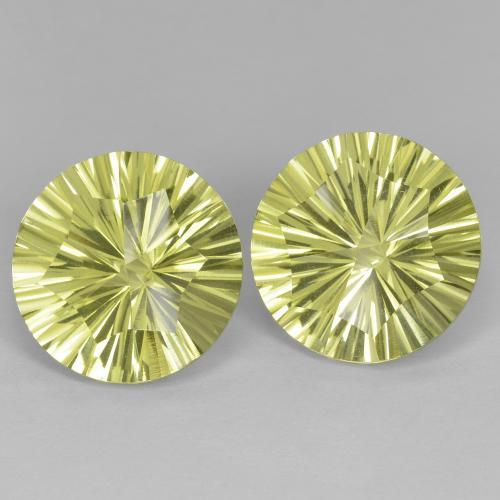 Gemas de cuarzo amarillo natural de 10,03 ct, corte redondo, VVS-VS
