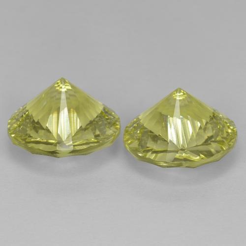 Gemas de cuarzo amarillo natural de 10,03 ct, corte redondo, VVS-VS