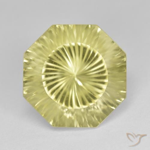 9.14ct Natural Amarillo medio Cuarzo, corte esmeralda, VVS