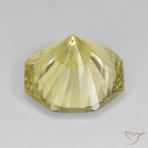 Cuarzo Amarillo medio natural de 9.14 ct, Corte Octágono / Esmeralda, VVS