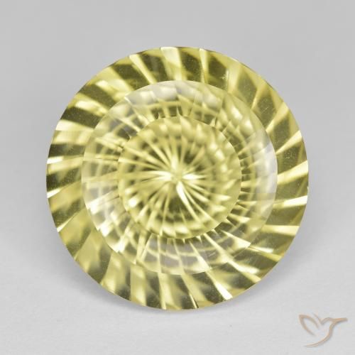 11.52ct Natural Amarillo piña claro Cuarzo, Redondo, VVS-VS