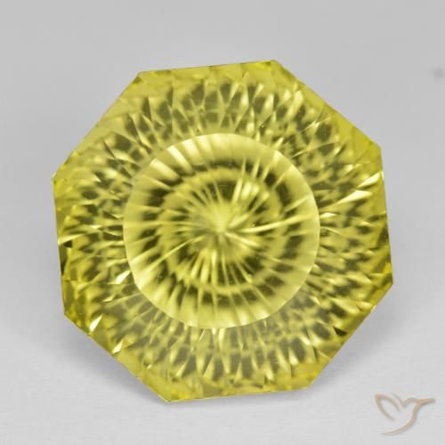 12.80ct Natural Amarillo abejorro Cuarzo, corte esmeralda, VVS