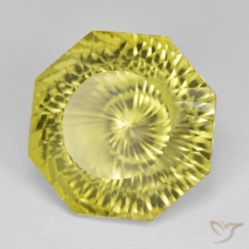 Cuarzo Amarillo abejorro natural de 12.80 ct, Corte Octágono / Esmeralda, VVS
