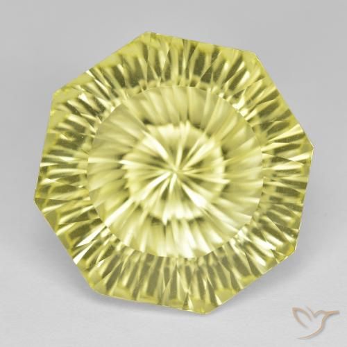 16.93ct Natural Amarillo piña claro Cuarzo, Corte Octágono / Esmeralda, VVS, Photo A