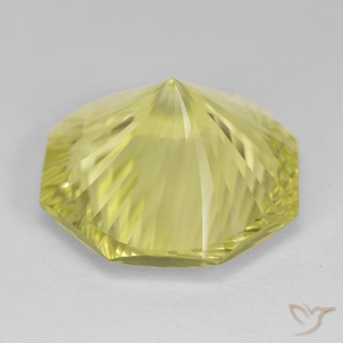 Cuarzo Amarillo piña claro natural de 16.93 ct, Corte Octágono / Esmeralda, VVS