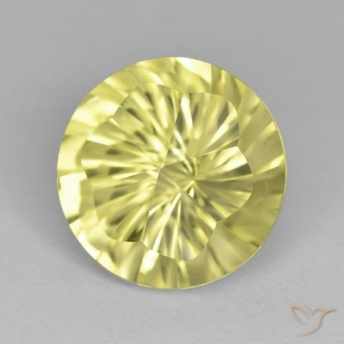 5.25ct Natural Amarillo claro Cuarzo, Redondo, VVS