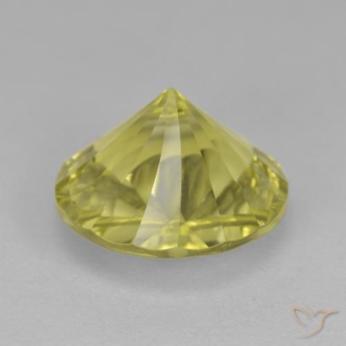Cuarzo Amarillo claro natural de 5.25 ct, Redondo, VVS
