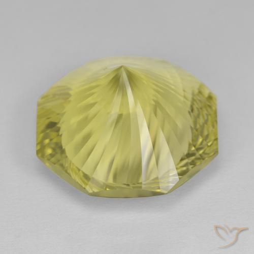 Cuarzo Amarillo claro natural de 12.79 ct, Corte Octágono / Esmeralda, VVS