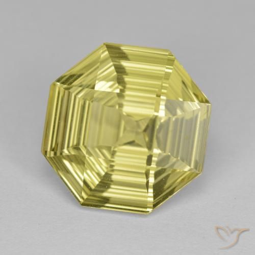 Cuarzo Amarillo piña claro natural de 5.25 ct, Corte Octágono / Esmeralda, VVS