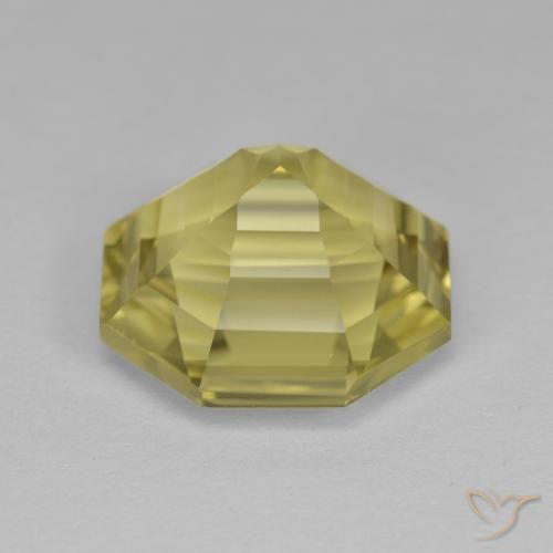 Cuarzo Amarillo piña claro natural de 5.25 ct, Corte Octágono / Esmeralda, VVS
