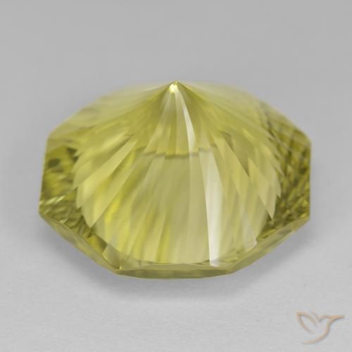 Cuarzo Amarillo claro natural de 19.09 ct, Corte Octágono / Esmeralda, VVS