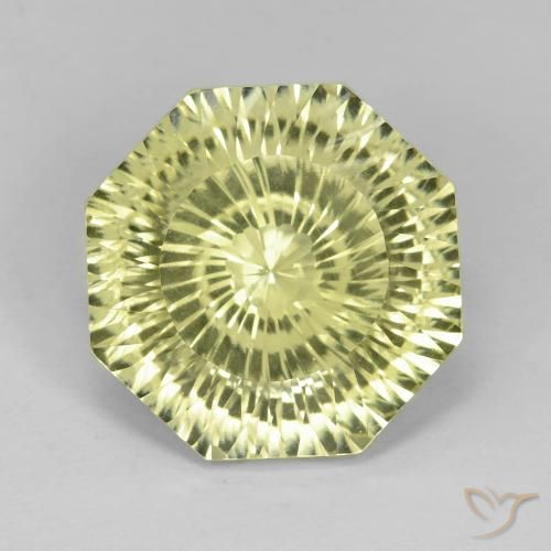 8.93ct Natural Amarillo claro Cuarzo, corte esmeralda, VVS
