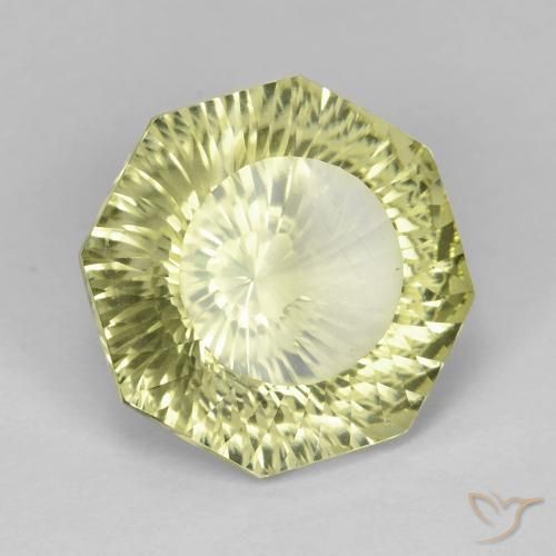 Cuarzo Amarillo claro natural de 8.93 ct, Corte Octágono / Esmeralda, VVS