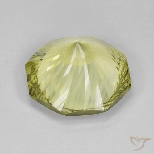 Cuarzo Amarillo claro natural de 8.93 ct, Corte Octágono / Esmeralda, VVS