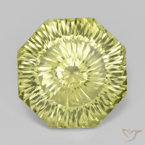 18.31ct Natural Amarillo medio Cuarzo, corte esmeralda, VVS