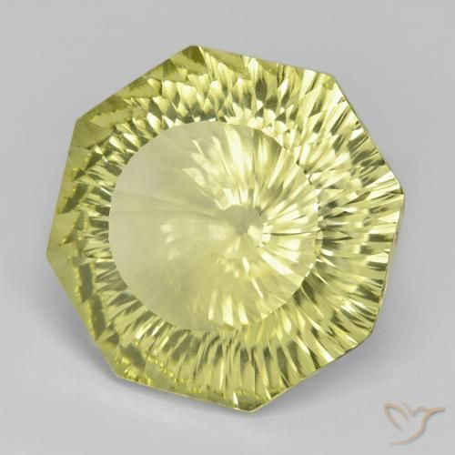 Cuarzo Amarillo medio natural de 18.31 ct, Corte Octágono / Esmeralda, VVS