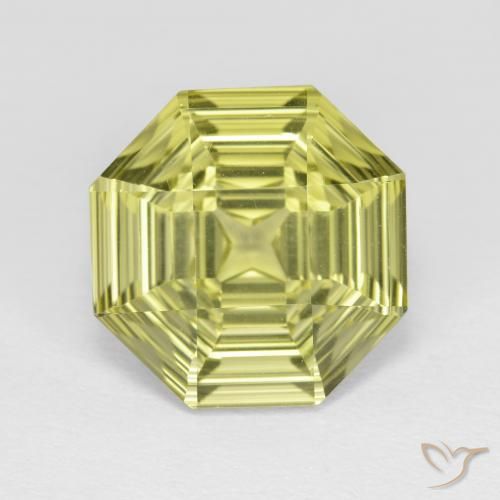 5.36ct Natural Amarillo medio Cuarzo, corte esmeralda, VVS
