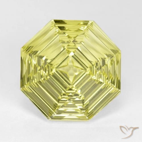 14.06ct Natural Amarillo medio Cuarzo, corte esmeralda, VVS