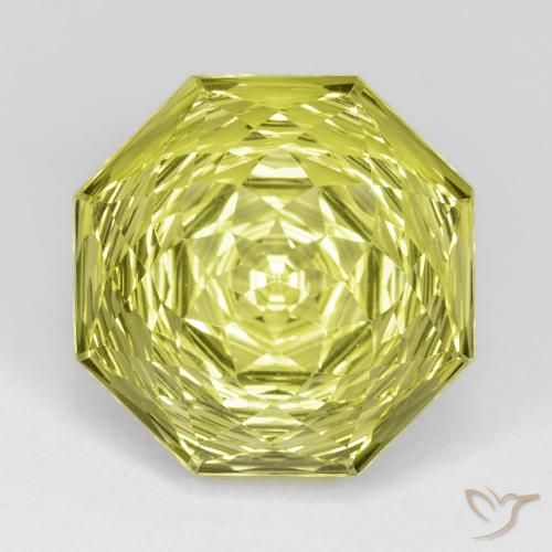 14.88ct Natural Amarillo limón Cuarzo, corte esmeralda, VVS