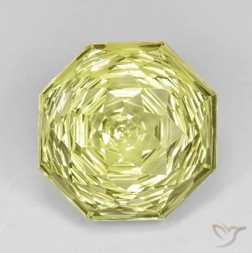 14.02ct Natural Amarillo medio Cuarzo, corte esmeralda, VVS