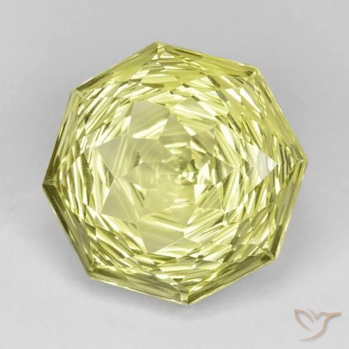 Cuarzo Amarillo medio natural de 14.02 ct, Corte Octágono / Esmeralda, VVS