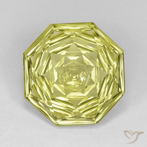 10.48ct Natural Amarillo limón Cuarzo, corte esmeralda, VVS