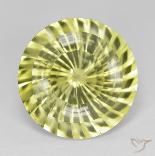 16.42ct Natural Amarillo limón Cuarzo, Redondo, VVS