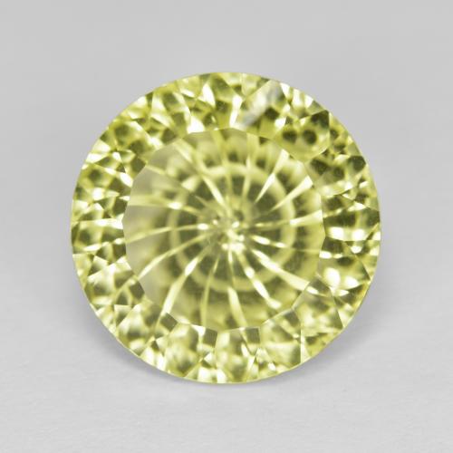 Cuarzo amarillo natural de 8,13 ct, corte redondo, VVS