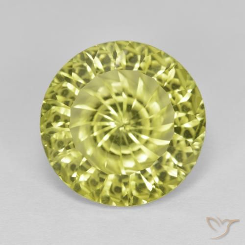 7.74ct Natural Amarillo medio Cuarzo, Redondo, VVS