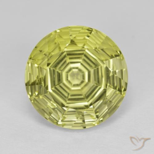 6.23ct Natural Amarillo limón Cuarzo, Redondo, VVS