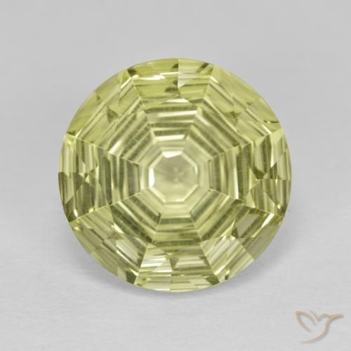 5.64ct Natural Amarillo medio Cuarzo, Redondo, VVS
