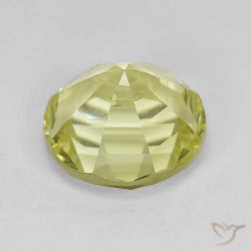 Cuarzo Amarillo medio natural de 5.64 ct, Redondo, VVS