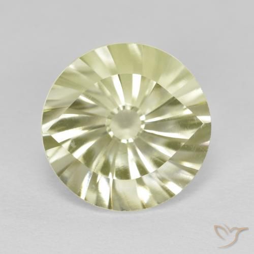 5.26ct Natural Gris-amarillo medio Cuarzo, Redondo, VVS