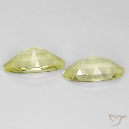 Gemas de Cuarzo Amarillo claro medio natural de 5.32 ct, Marquesa, VVS