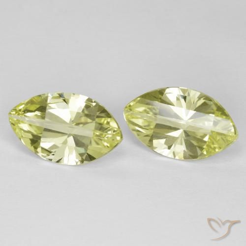 Gemas de Cuarzo Amarillo verdoso natural de 5.06 ct, Marquesa, VVS