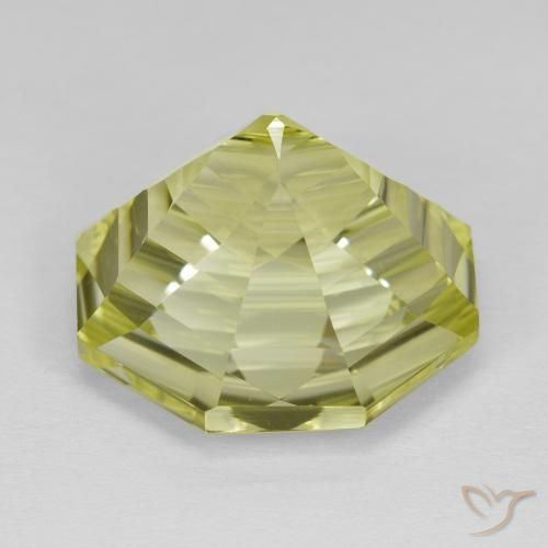 Cuarzo Amarillo medio natural de 13.89 ct, Corte Octágono / Esmeralda, VVS