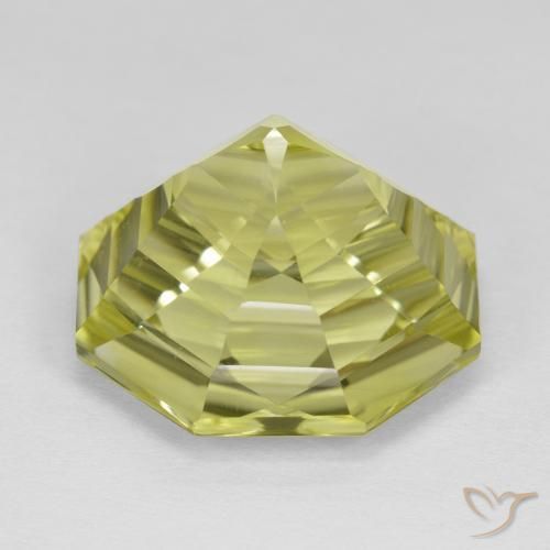 Cuarzo Amarillo limón natural de 13.98 ct, Corte Octágono / Esmeralda, VVS