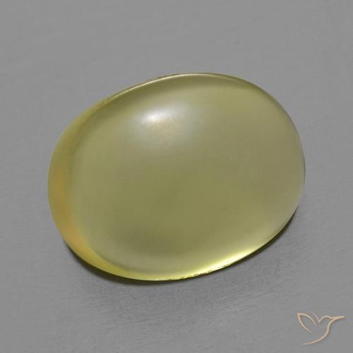 10.45ct Natural Amarillo verdoso claro Cuarzo, Ovalada, Transparente