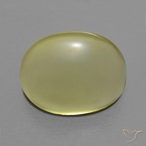 Cuarzo Amarillo verdoso claro natural de 10.45 ct, Ovalada, Transparente