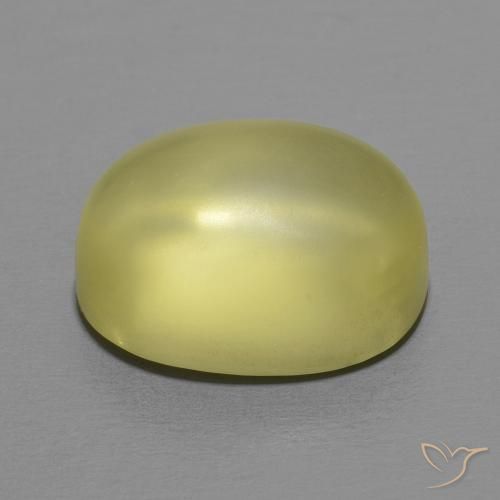 Cuarzo Amarillo verdoso claro natural de 10.45 ct, Ovalada, Transparente