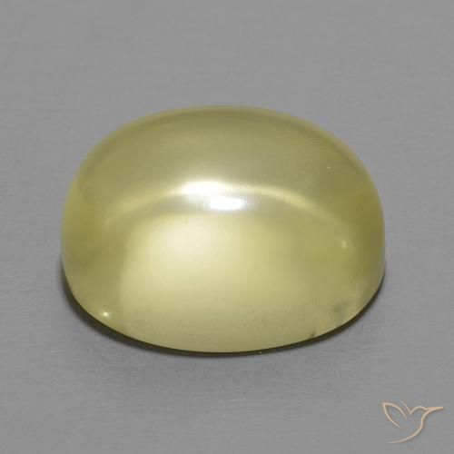 Cuarzo Amarillo claro natural de 11.38 ct, Ovalada, Transparente