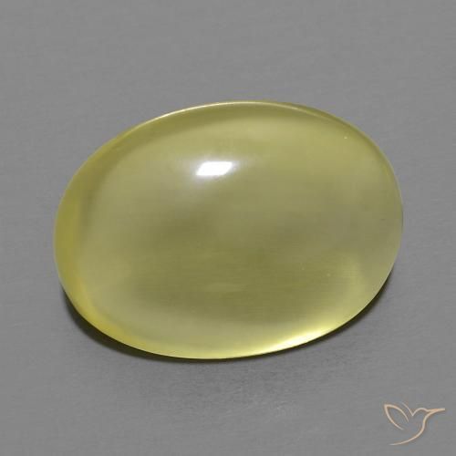 Cuarzo Amarillo medio natural de 11.62 ct, Ovalada, Transparente