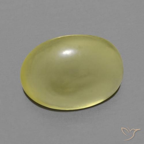 Cuarzo Amarillo medio natural de 6.92 ct, Ovalada, Transparente