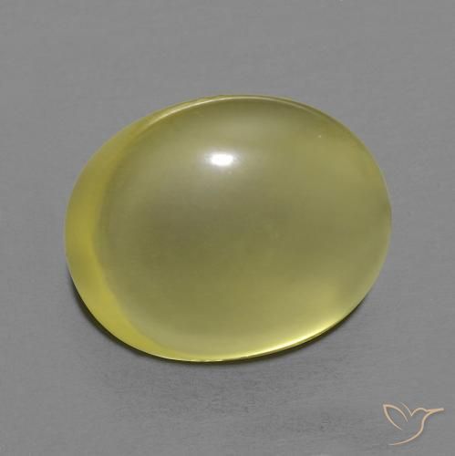 Cuarzo Amarillo verdoso natural de 10.09 ct, Ovalada, Transparente